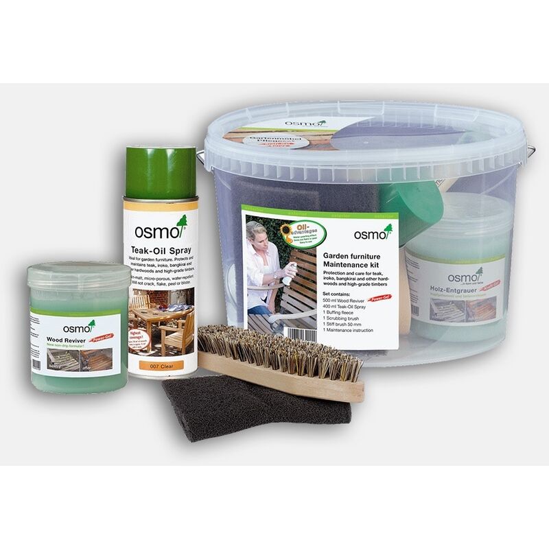 Osmo - Garden Furniture Maintenance Kit - All in One - For Hardwood Furniture