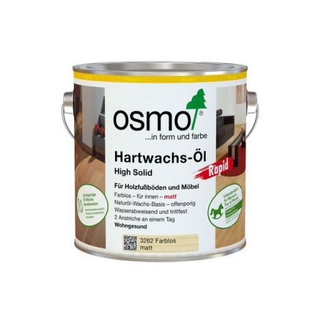 Osmo Hartwachs-Öl Rapid Farblos Matt 5,00 l - 10300127