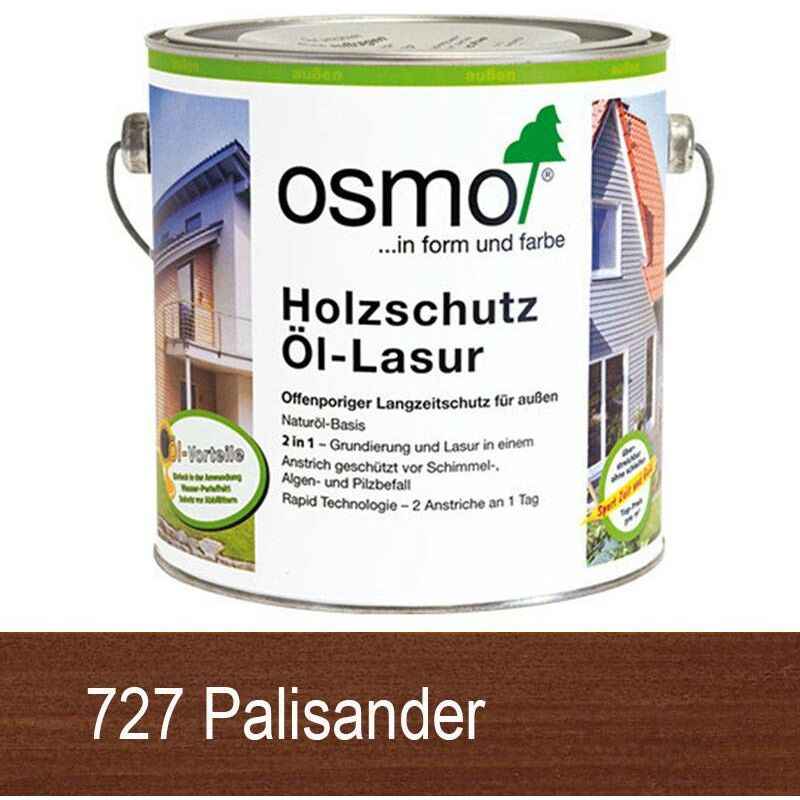 Osmo Holzschutz Öl-Lasur 2.5 ltr 727 Palisander - size please select - color Palisander - Palisander