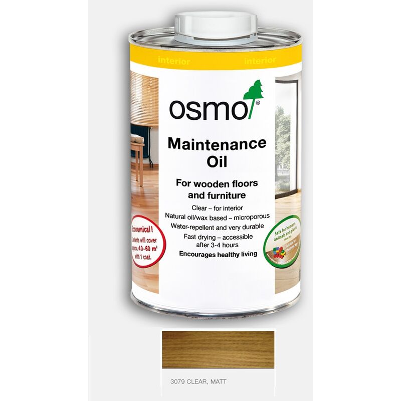 Osmo - Maintenance Oil - Clear- Matt - 1 Litre - Clear