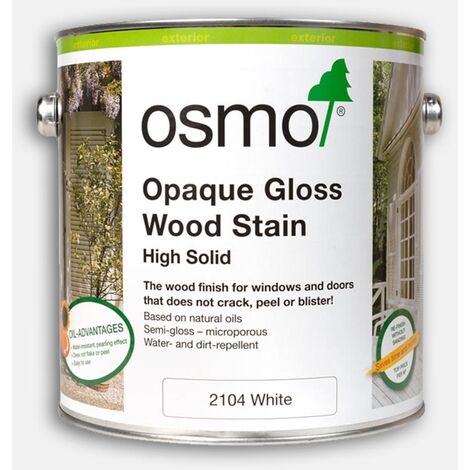 Osmo Opaque Gloss Wood Stain - White - 750ml