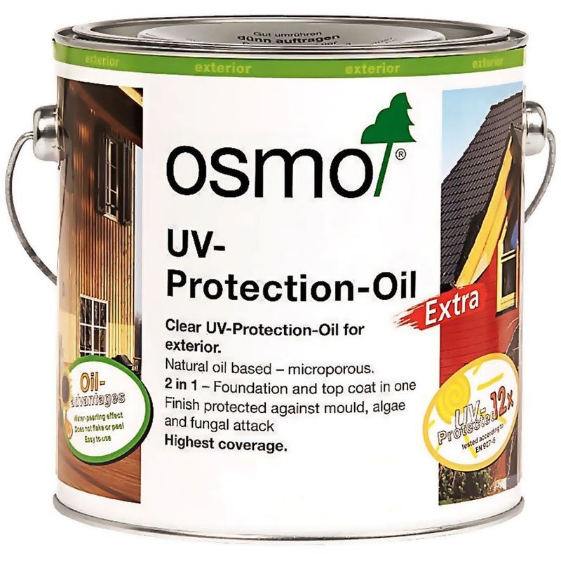 Osmo - uv Protection Oil Extra - Clear - Satin with Film Protection - 750ml