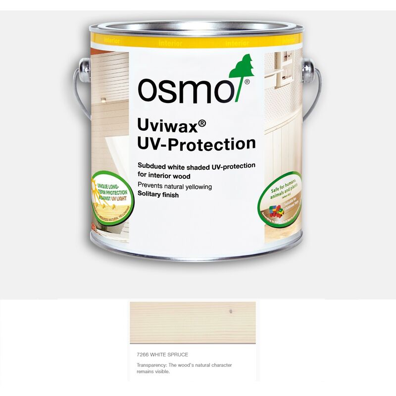 Osmo Uviwax Non Yellowing UV Protection Oil - White - Transparent - 750ml