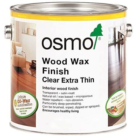 Osmo Wood Wax Finish - Clear Extra Thin - Satin - 750ml