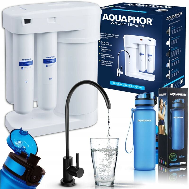 Osmoseur domestique 4 étapes de filtration aquaphor RO-101S Morion-robinet noir