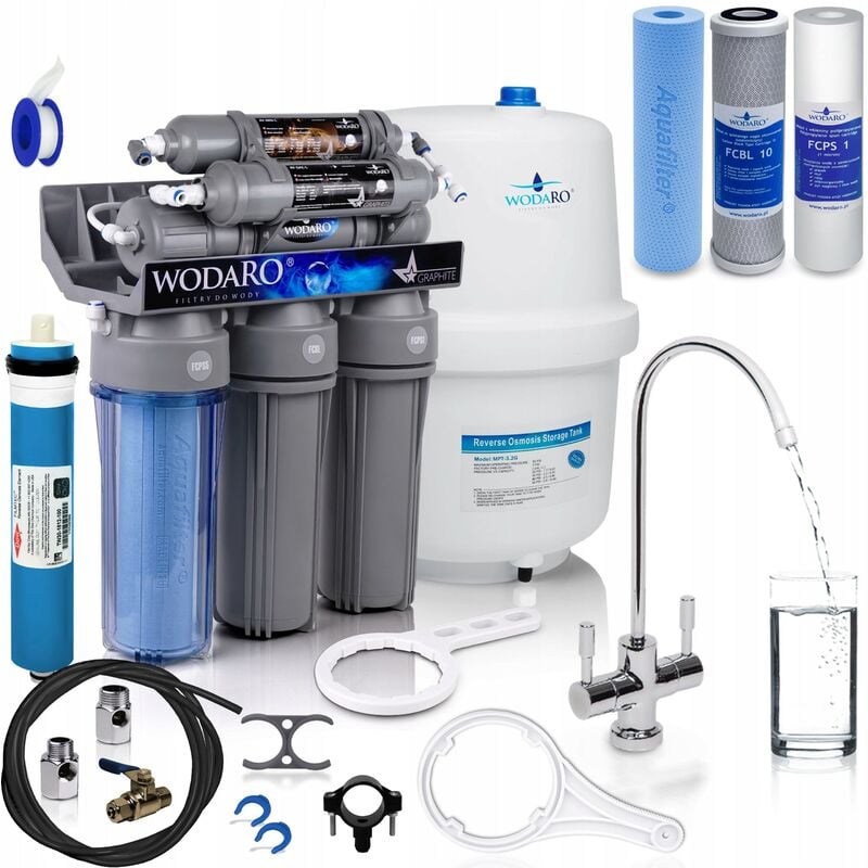 Viva - Osmoseur domestique 6 étapes de filtration RO6 wg + 1 jeu de cartouches (3 pièces)