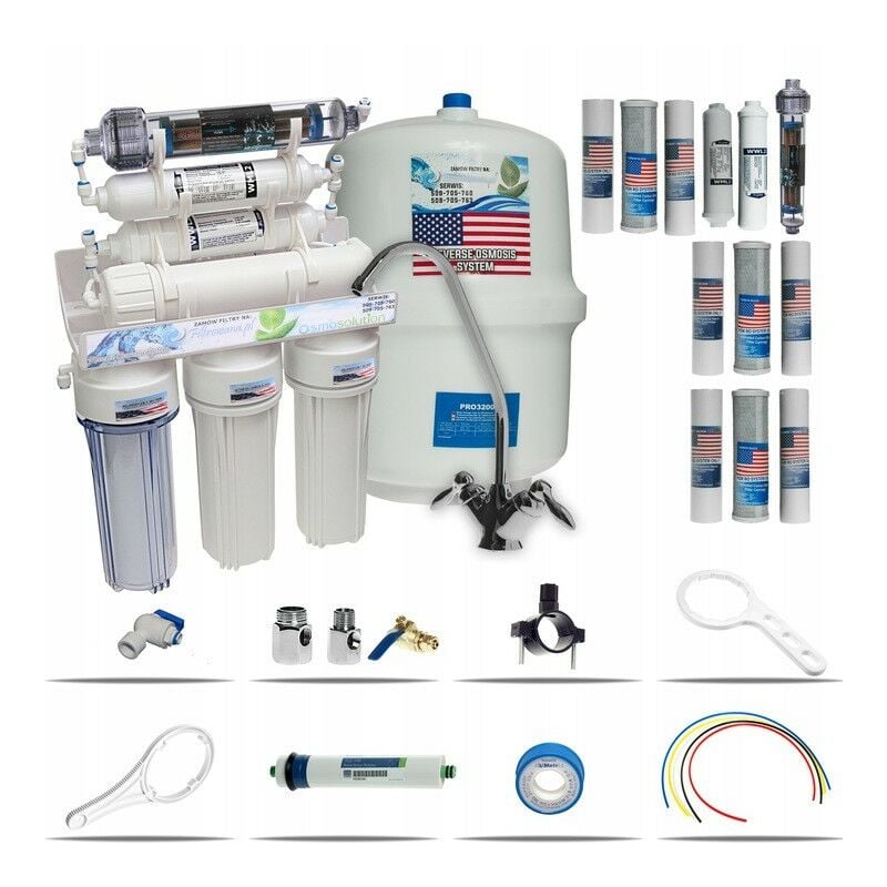 Viva - Osmoseur domestique 7 étapes de filtration RO7 à effet décontaminant