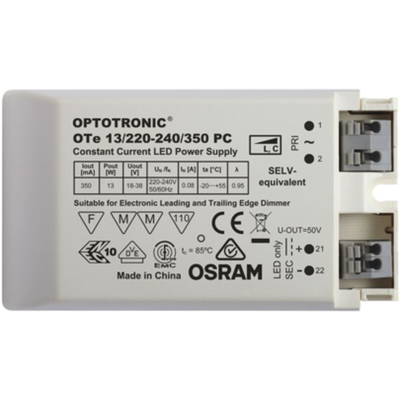 OSRAM 105324 Pulse power supply LED 13W 18-38VDC - 350mA - 198-264VAC