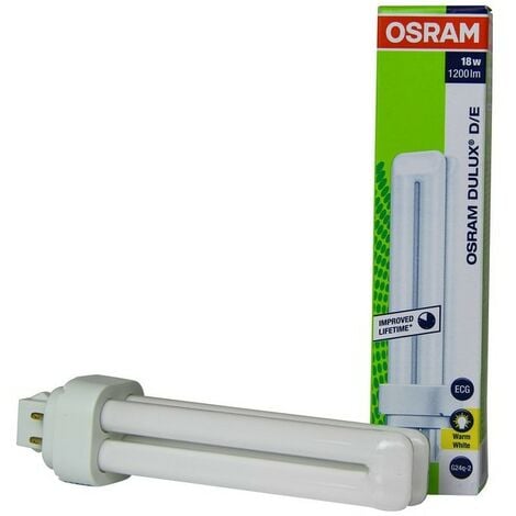 NORALITA Osram 327211 Lampadina G24q-2 Dulux D/E 18W 830 4-pin 1200lm bianco caldo