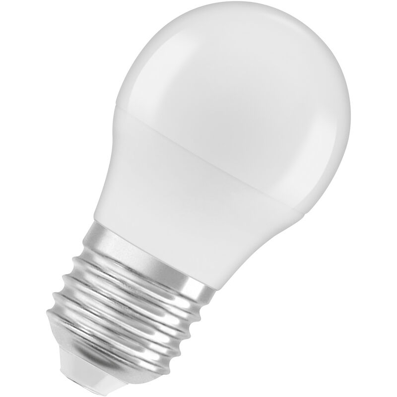 Image of LED-Lampen, klassische Miniballform, 40 Watts Ersatz, E27, P-shape, 4000 Kelvin, Kalt weiß, Matt, single Pack - Osram