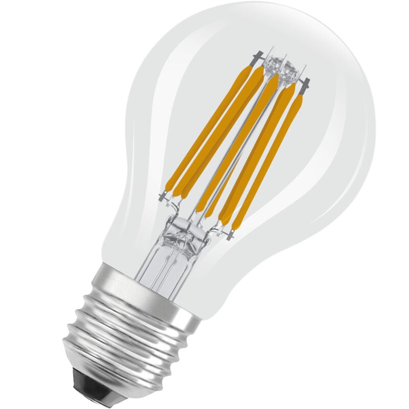 Led Superstar Classic a 100 en forme d'ampouclassique, corps en verre transparent, 7,2 w, 1521 lm,E27, lumière blanc chaud de 2700 k, eek a, diamètre