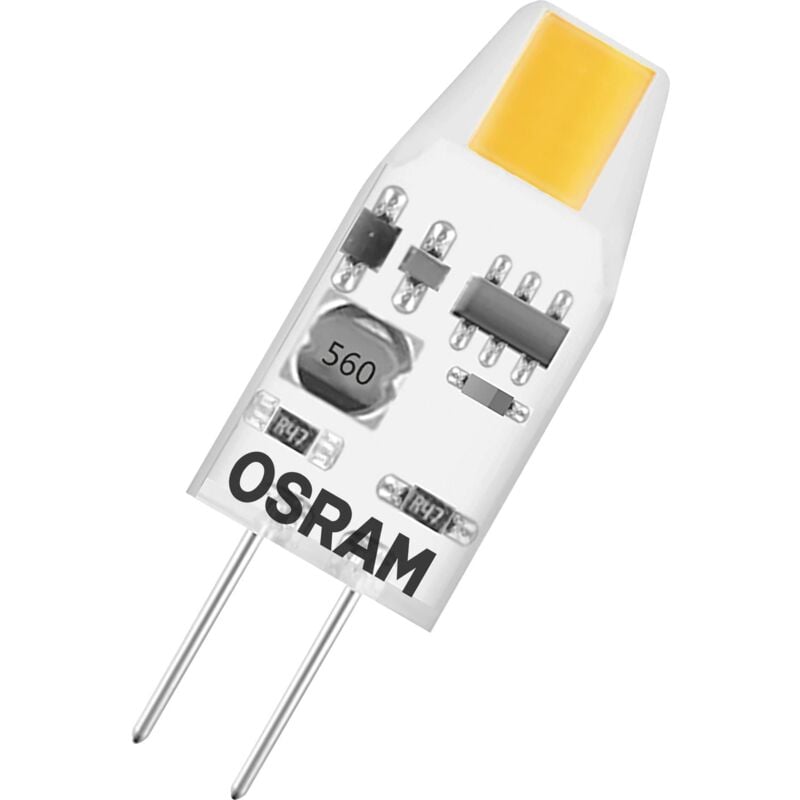 4099854340284 led cee f (a - g) G4 1 w = 10 w blanc chaud (ø x h) 10 mm x 10 mm 5 pc(s) Y520173 - Osram