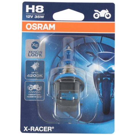Osram 64212XR-01B X-RACER H8 Halogen Motorrad-Scheinwerferlampe, Einzelblister (1 Stück)
