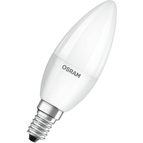 OSRAM Ampoule LED - E14 - Warm White - 2700 K - 5,50 W - remplacement pour 40-W-Incandescent bulb - givré - LED BASE CLASSIC B - Pack de 4