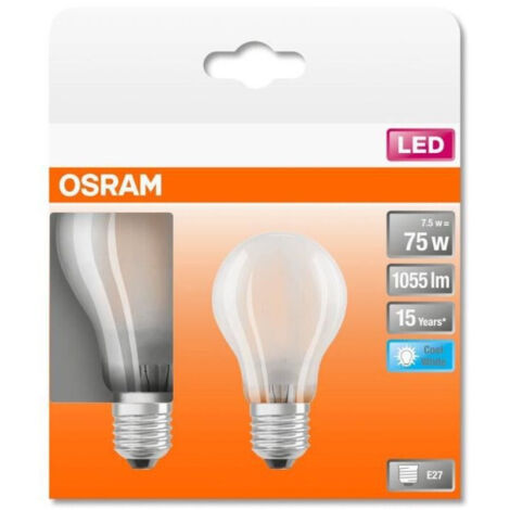 Osram Ampoules LED standard blanc froid 7.5W E27 pack 2