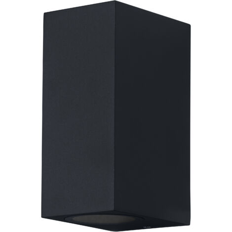 OSRAM Applique d'extérieur ENDURA Classic Square Updown, noir, culot GU10 (max 35W), peut être équipée d'une lampe normale ou intelligente, types down ou up/down, protection IP44