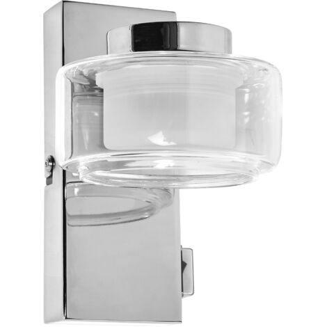 OSRAM Applique et plafonnier LED ORBIS Flame chrome 5,5W 350lm 3000/4000K, temp. réglable par interr. mural (blanc froid+chaud), protection IP44 contre les corps étrangers et les projections d’eau