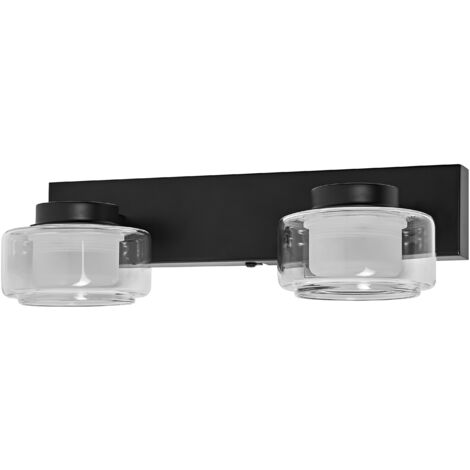 OSRAM Applique et plafonnier LED ORBIS Flame, noir, 11W, 700lm, 3000/4000K, temp. réglable par interr. mural (blanc froid/chaud), protection IP44 contre les corps étrangers et les projections d’eau