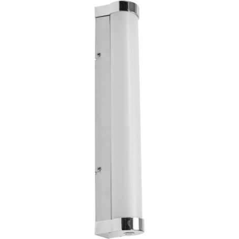 OSRAM Applique/luminaire LED de miroir ORBIS Tube, verre dépoli/chrome, 9W 900lm 3000/4000K gradable par interrupteur mural, 40 cm de diam., protection IP44 (corps étrangers/projections d’eau)