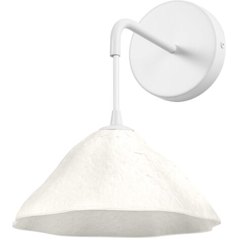 OSRAM Applique murale Decor Lotus Leaf blanche en métal et papier mâché, E14, longueur 219 mm, abat-jour en matériau recyclé, durable grâce à sa source lumineuse remplaçable, montage simple