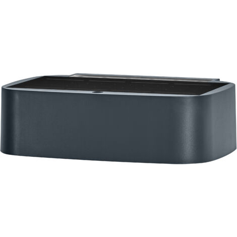 OSRAM Applique murale solaire LED  Endura Style Updown, 7,6 W, blanc chaud 3 000 K, 520 lm, capteur de lumière du jour, IP65
