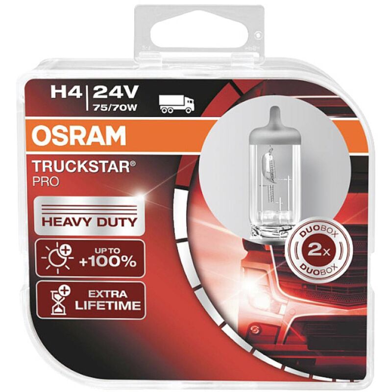 Image of 64196TSP-HCB Lampadina alogena Truckstar H4 75/70 w 24 v - Osram