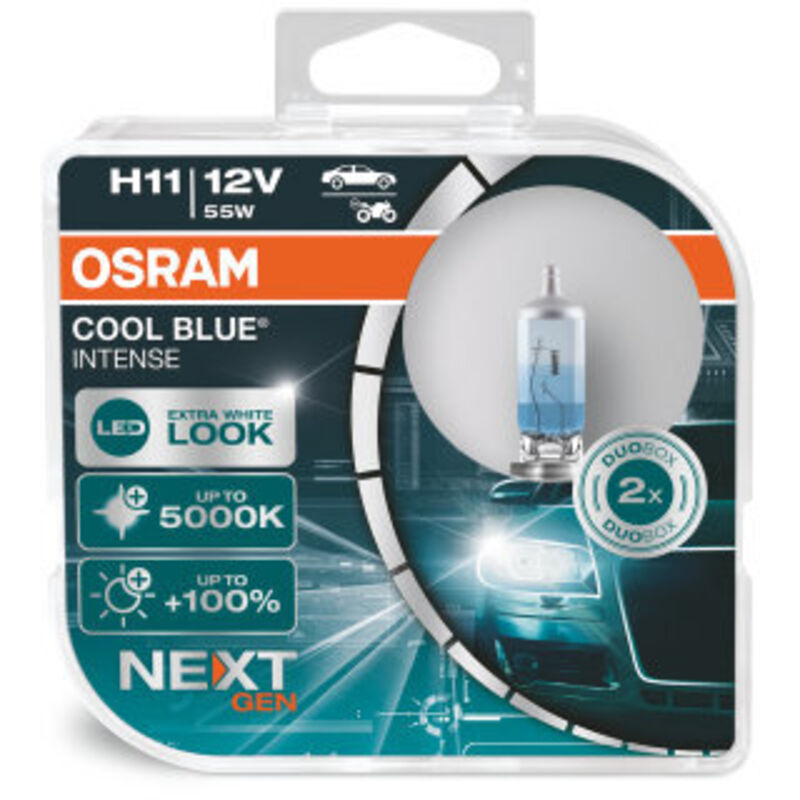 Kit 2 Ampoules Halogène auto Osram COOL BLUE® INTENSE NextGen H11 12V 64211CBN-2HB