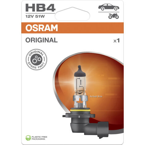 Osram Automotive 4062172395328 Halogen Leuchtmittel Original Line HB4 51 W 12 V