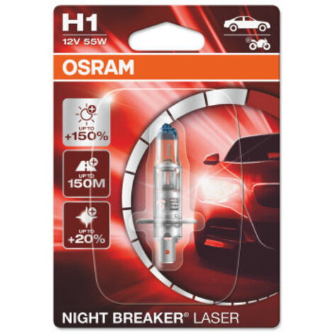 Osram Automotive 64150NL-1BL Ampoule halogène Night Breaker® Laser Next Generation H1 55 W 12 V