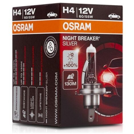 Osram Automotive 64193NBS Lampadina alogena Night Breaker® Silver H4 60/55 W 12 V