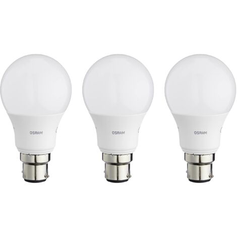 Osram Base Classic a Lampada LED, B22d, Bianco, 806 lm, 3 Unità, 8.5 W = 60 W