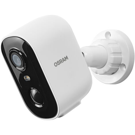 OSRAM Caméra extérieure  SMART+ WiFi batterie solaire 4MP 2K IP66 blanche Caméra extérieure solaire  SMART+ Wi-Fi, 4 MP 2K IP66, batterie 5 200 mAh, capteur PIR, 6 mois, compatible Alexa, blanche