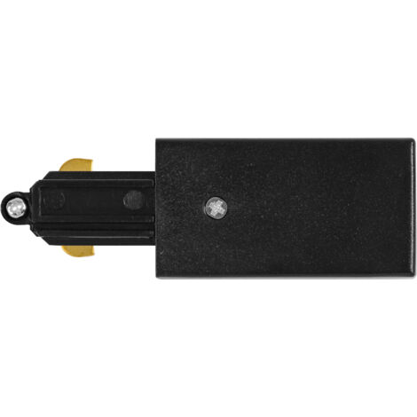 OSRAM Connecteur conducteur principal TRACKLIGHT, noir, dirige l'alimentation de la prise de courant vers le système de rail, design moderne de type loft