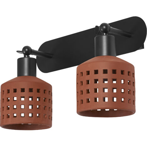 OSRAM Decor Applique murale décorative en terre cuite avec motif ajouré, 2 têtes, culot E27