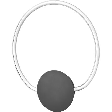 OSRAM Decor Aura Applique murale en polycarbonate incurvé avec LED et design filamentaire, 10 W, 800 lm, 3000 K, blanc chaud 830, Click Select, gris foncé, plastique (PC), IP20