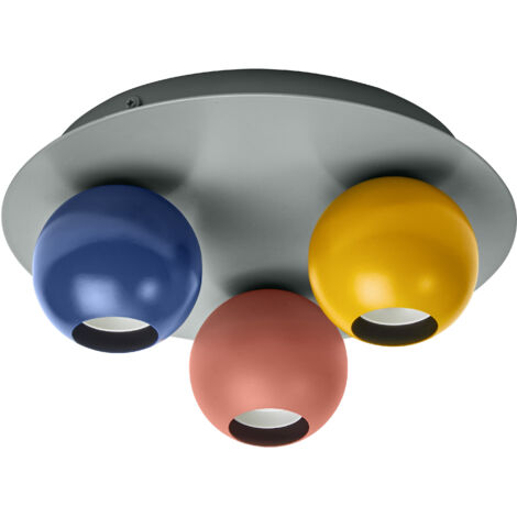 OSRAM Decor Bubble Plafonnier décoratif, 3 têtes avec culot E27, 250mm, IP20, métal, multicolore