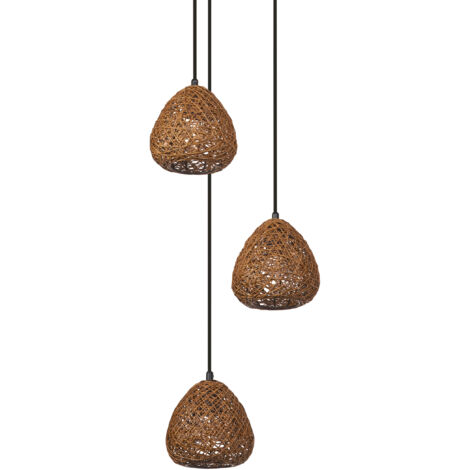 OSRAM Decor Paper Drop Plate Suspension décorative en papier, 367 mm, 3 têtes, avec culot E27, papier/métal, IP20, beige