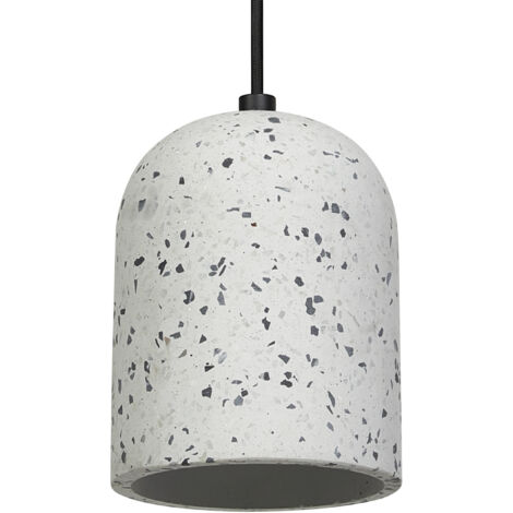 OSRAM Decor Pill Suspension décorative avec abat-jour de forme ovale, 150 mm, avec culot E27, en terrazzo blanc, IP20
