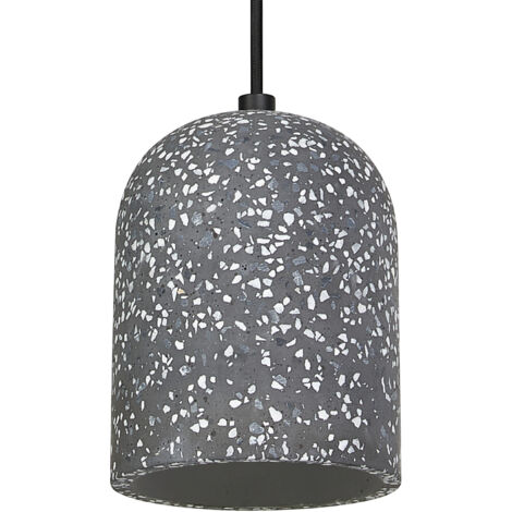 OSRAM Decor Pill Suspension décorative avec abat-jour de forme ovale, 150 mm, avec culot E27, en terrazzo noir, IP20