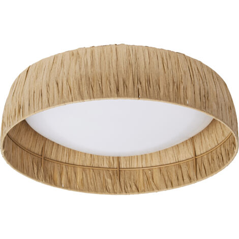 OSRAM Decor Plafonnier décoratif avec abat-jour en bambou, 400mm, 18W, 750lm, 3000K, 830 blanc chaud, IP20, marron, LED non interchangeable