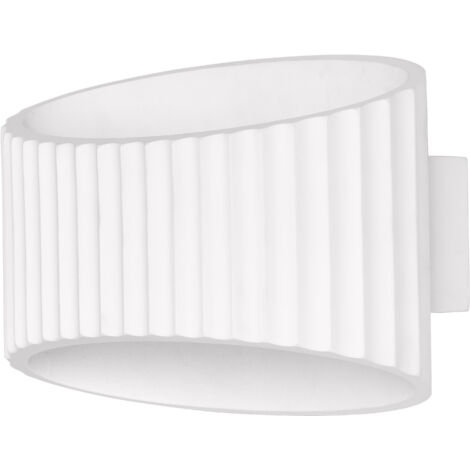 OSRAM Decor Plaster Band Applique murale décorative en plâtre, 255 mm, avec culot E27, IP20, blanc
