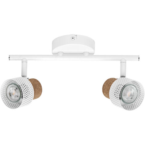 OSRAM DECOR SPOT CORK, 2 x 3,4W, 460lm, blanc, spot, têtes réglables, utilisation polyvalente, spot d’intérieur, ampoules LED remplaçables, dimmable, ton blanc chaud, GU10