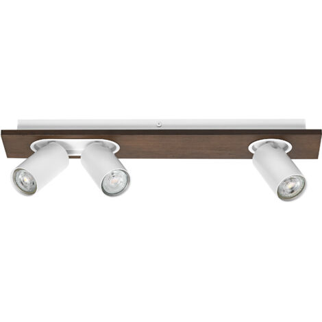 OSRAM DECOR SPOT MERCURY, 3 x 3,4W, 690lm, aspect bois, blanc, spot, têtes réglables, utilisation polyvalente, spot d’intérieur, ampoules LED remplaçables, ton blanc chaud, GU10