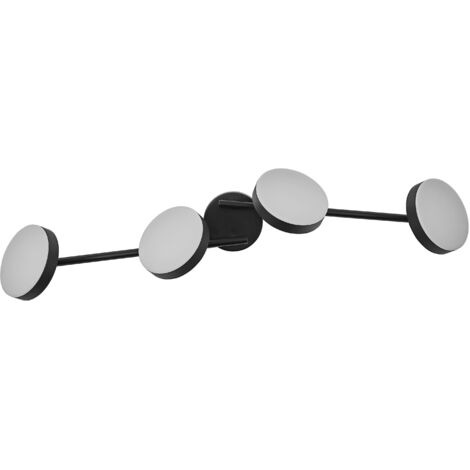 OSRAM Decor Spot Moon light noir, 4 têtes lumineuses réglables, 21 W, 1120 lm, 3000 K, boîtier en métal, design fonctionnel et minimaliste, installation facile, LED non remplaçable