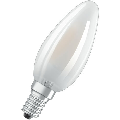 OSRAM Filament LED Lampe mit E14 Sockel, Kaltweiss (4000K), Kerzenform, 2.5W, Ersatz für 25W-Glühbirne, matt, LED Retrofit CLASSIC B