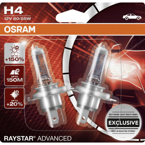Osram Halogenlampe H4 Raystar Advanced +150% 12V 60/55W Beleuchtung