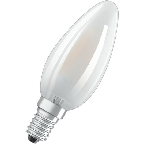 OSRAM LED-Lampe, Sockel: E14, Warm White, 2700 K, 4 W, Ersatz für 40-W-Glühbirne, matt, LED BASE CLASSIC B
