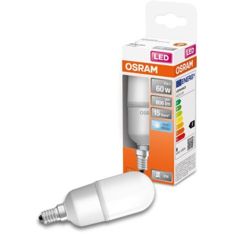 OSRAM HOMELIGHTING 4058075428423 LED EEK F (A - G) E14 Kolbenform 8 W = 60 W Kaltweiß (Ø x L) 37.2 m