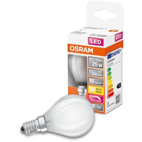 OSRAM HOMELIGHTING 4058075436961 LED EEK F (A - G) E14 Glühlampenform 2.8 W = 25 W Warmweiß (Ø x L)