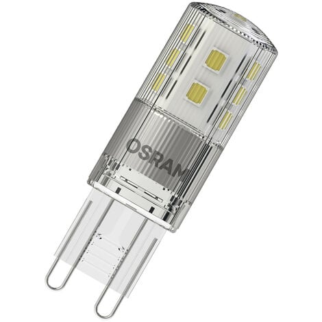 OSRAM Lampe LED PIN dimmable avec culot G9, blanc chaud (2700K), 350 lumens, verre clair, paquet individuel